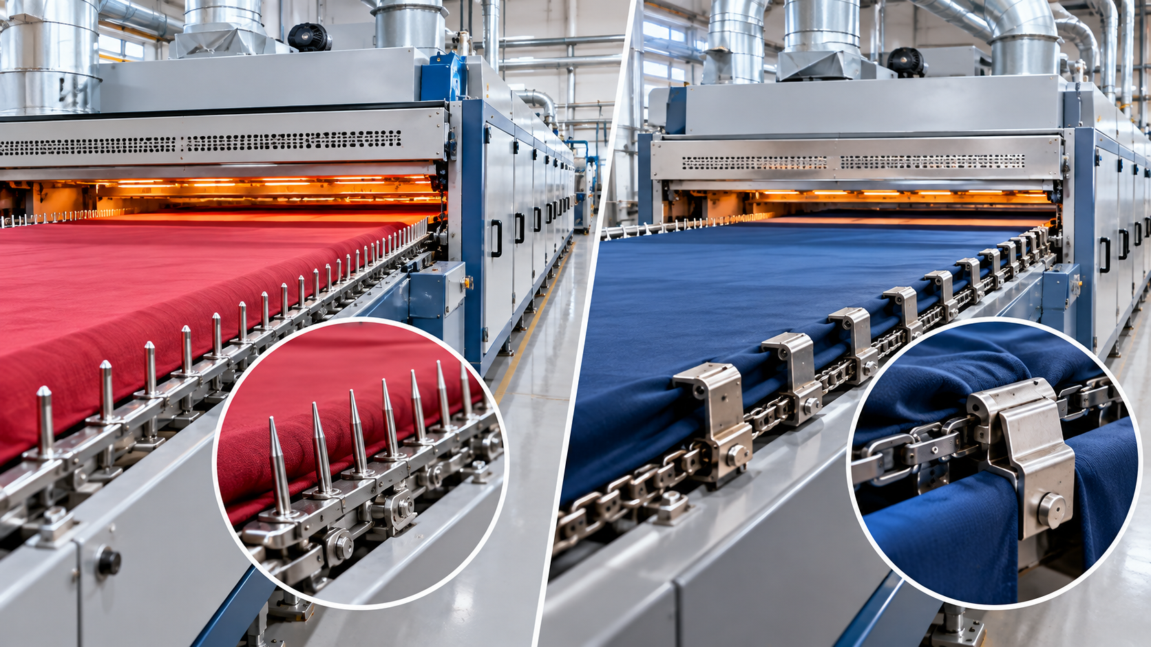 Pin-type vs clip-type stenter machines